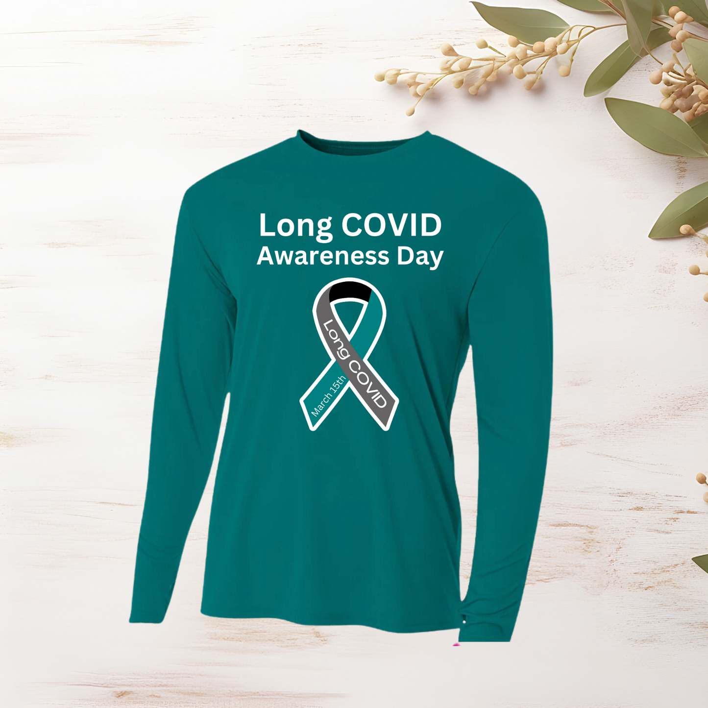Long COVID Awareness T-Shirt - With date -A4 Cooling Performance (Long Sleeve)