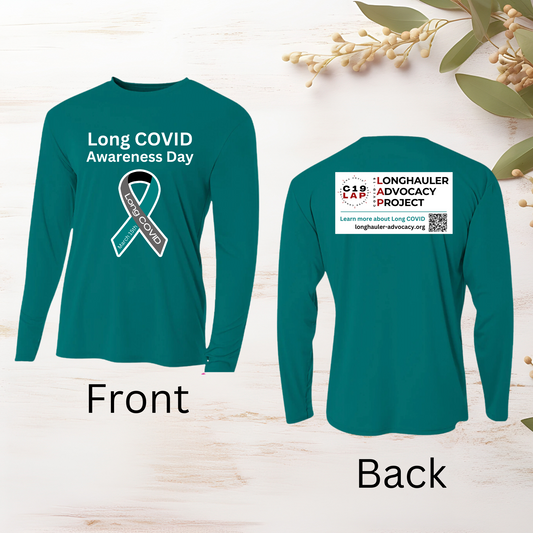 Long COVID Awareness T-Shirt - With date -A4 Cooling Performance (Long Sleeve)