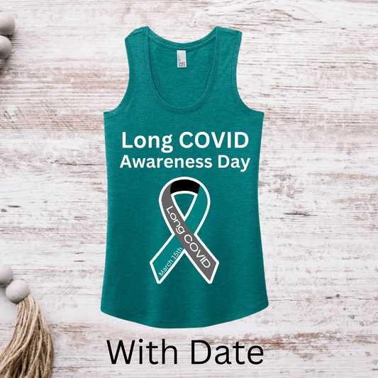 Long COVID Awareness Women's Racerback Tank Top - TEAL