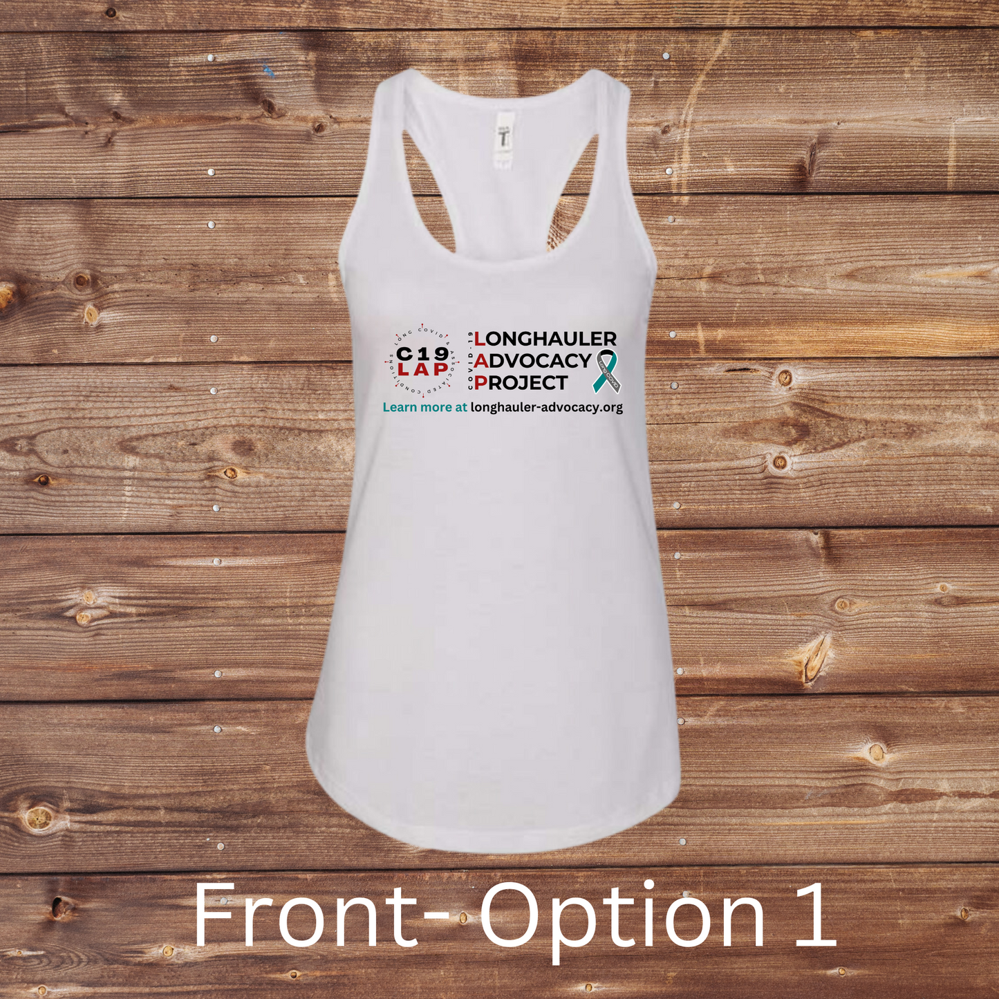 Long COVID Awareness Women's Racerback Tank Top - WHITE